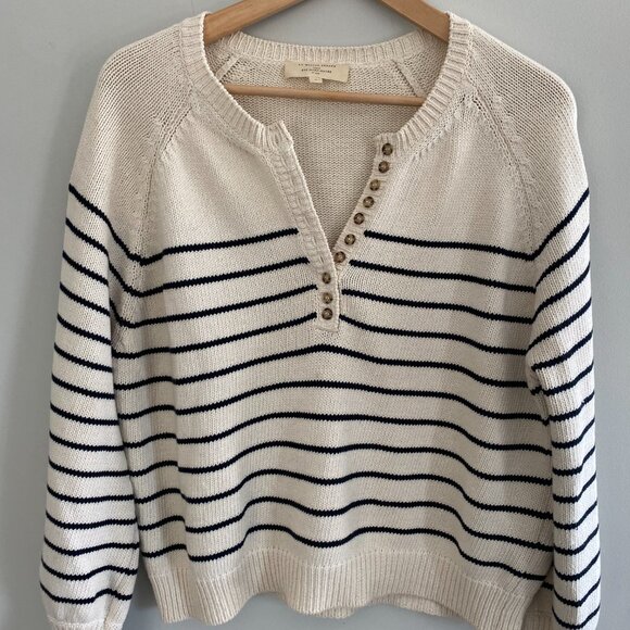 Sezane Léontine Jumper - Ecru/Navy - Picture 7 of 8